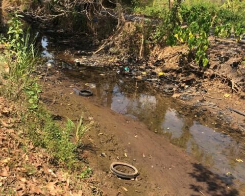 Potret anak sungai yang sempat mengering di poros Moncongloe Maros/Sahrul Ramadan/Bollo.id