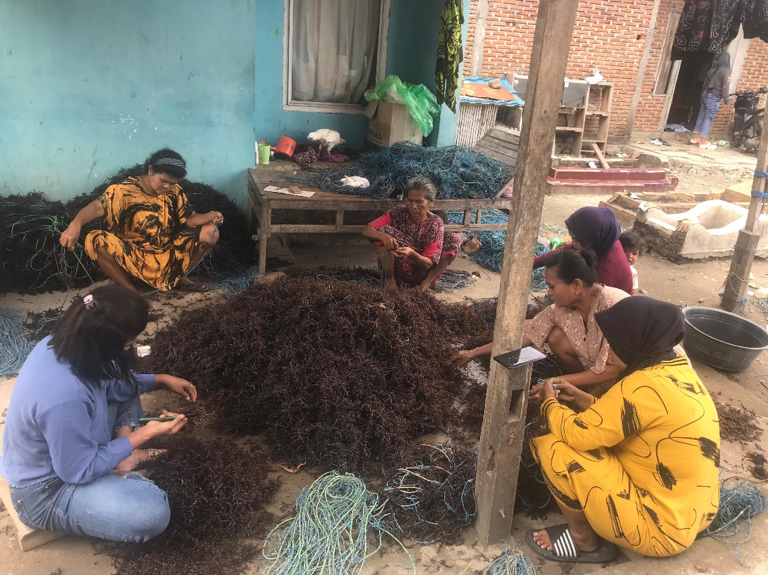 Aktivitas perempuan petani rumput laut di Bantaeng/ Gayatri Resqi Wulandari Gani/Bollo.id